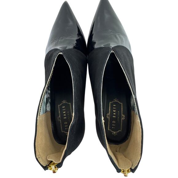 Ted Baker London Suede and Patent Leather Hainns Booties, US Size 9, Women - Picture 9 of 12